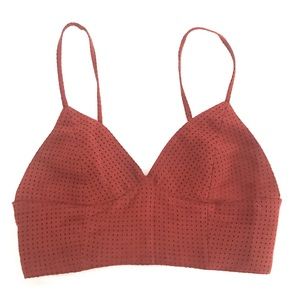 Burnt Red/Orange Crop tank/Bralette